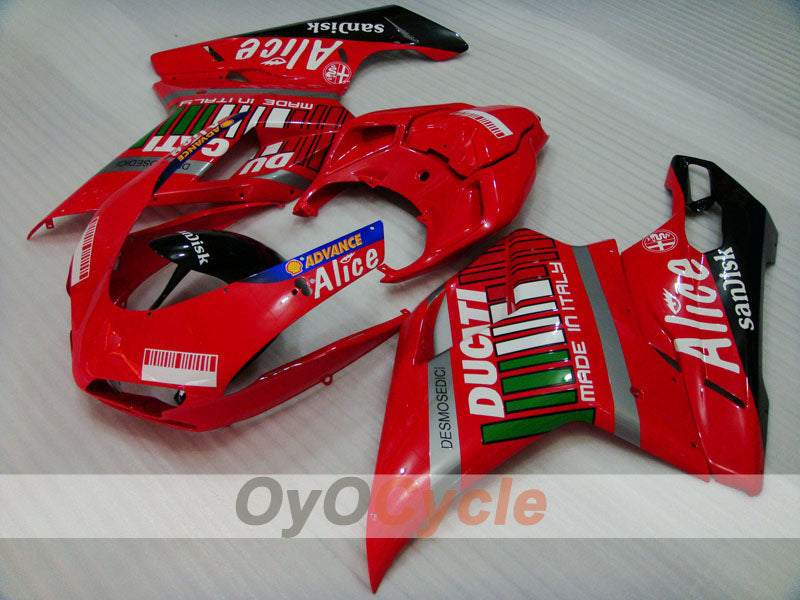 Kit carene stampate a iniezione per Ducati 1198 09-11 - Rosso, Nero - Alice #OYO87902329 Immagine principale del prodotto