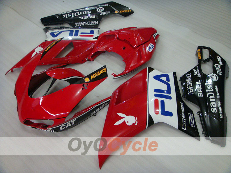 Kit carene stampate a iniezione per Ducati 1198 09-11 - Rosso, Nero - FILA #OYO87902337 Immagine principale del prodotto