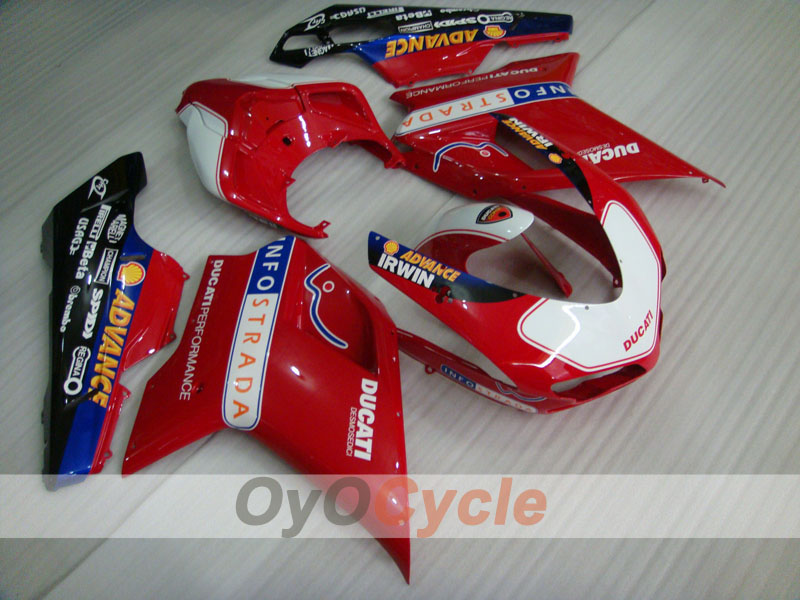 Kit carene a iniezione per Ducati 1198 09-11 - Rosso, Nero - INFO STRADA #OYO87902338 Immagine principale del prodotto