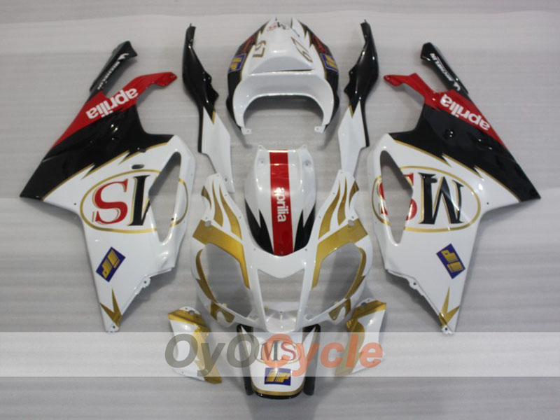 Kit carene per Aprilia RSV1000R 03-06 - Bianco, Nero - Stile di fabbrica #OYO87902415 Immagine secondaria del prodotto
