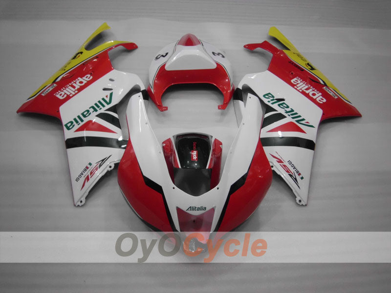 Kit carene per Aprilia RSV1000R 03-06 - Rosso, Bianco - Stile Factory #OYO87902416 Immagine secondaria del prodotto