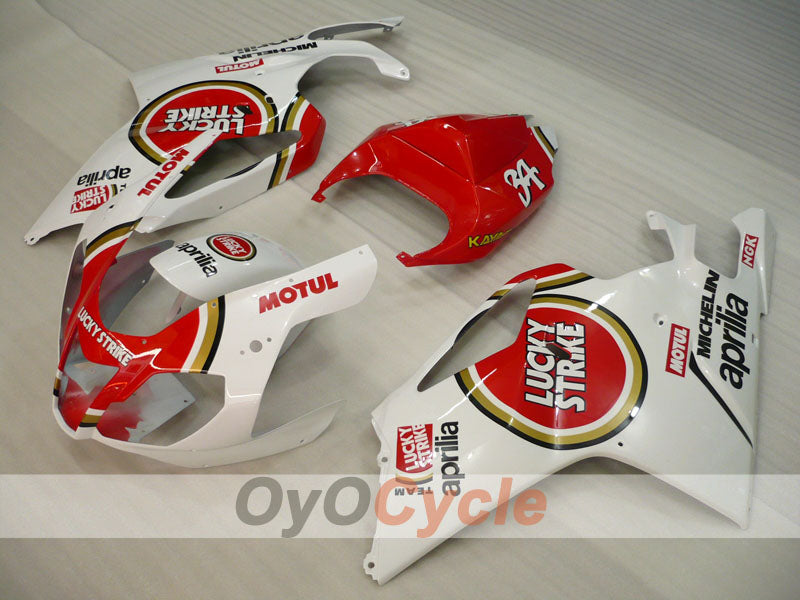 Kit carene per Aprilia RSV1000R 03-06 - Rosso, Bianco - Lucky Strike, MOTUL #OYO87902417 Immagine principale del prodotto