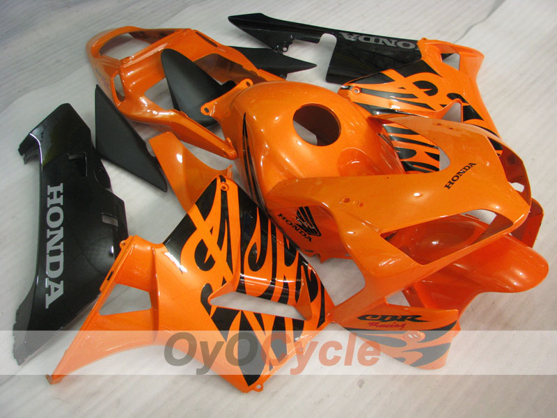 Carena a iniezione per CBR600RR anni 03-04 - Arancione, Nero - Fiamma #OYO87902508 Immagine principale del prodotto