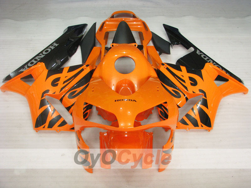Carena a iniezione per CBR600RR anni 03-04 - Arancione, Nero - Fiamma #OYO87902508 Immagine secondaria del prodotto