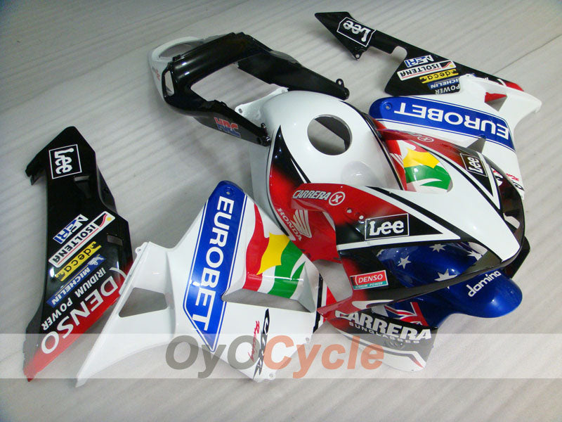 Carene a iniezione per CBR600RR del 03-04 - Bianco, Nero - Lee #OYO87902536 Immagine principale del prodotto