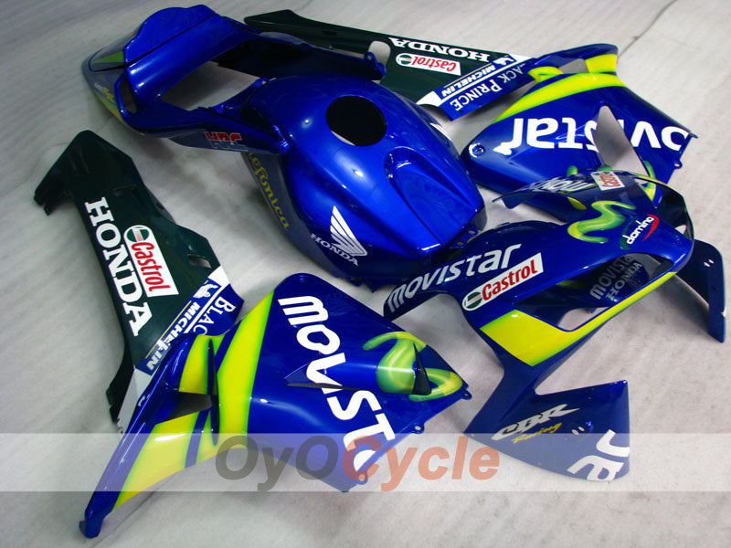 Carenatura a iniezione per CBR600RR 03-04 - Giallo, Blu - Movistar #OYO87902537 Immagine principale del prodotto