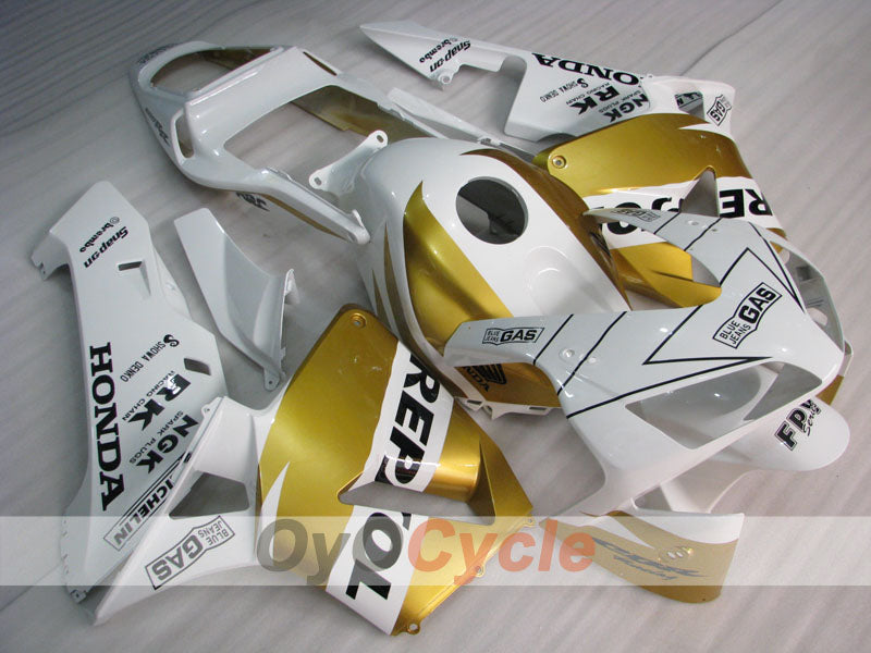 Kit carene a iniezione per CBR600RR 03-04 - Bianco, Oro - Repsol #OYO87902590 Immagine principale del prodotto