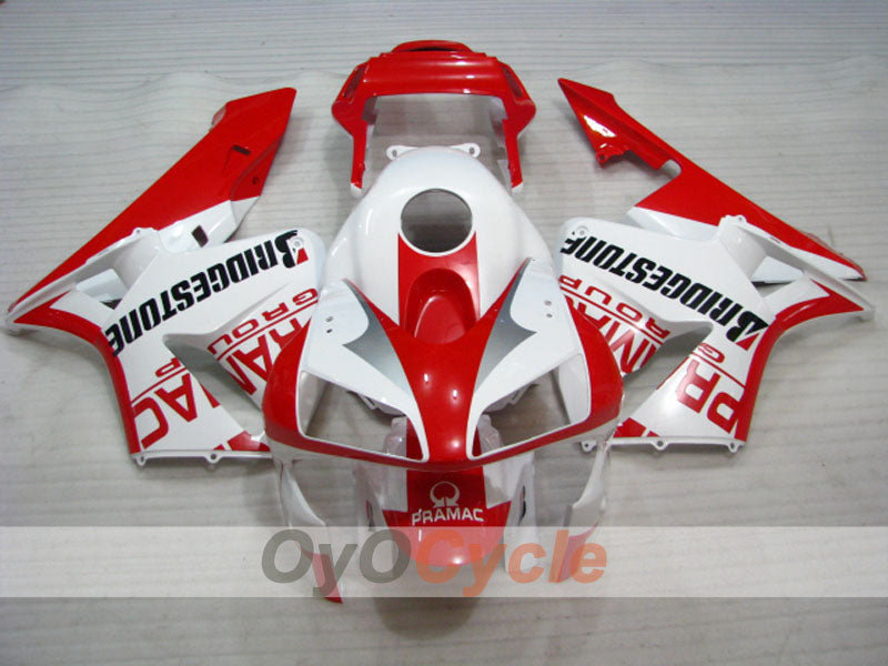 Kit carene stampate a iniezione per CBR600RR 03-04 - Rosso, Bianco - PRAMAC #OYO87902594 Immagine secondaria del prodotto