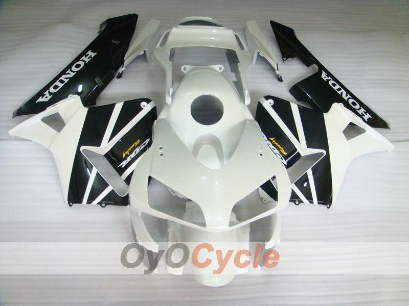 Kit carene stampate a iniezione per CBR600RR 03-04 - Bianco, Nero - Stile originale #OYO87902600 Immagine secondaria del prodotto