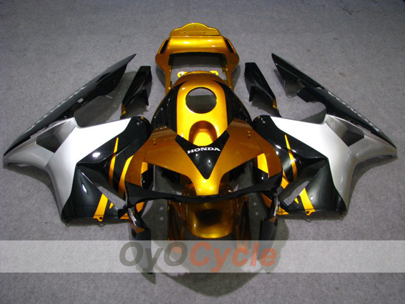 Kit carene stampate a iniezione per CBR600RR 03-04 - Nero, Oro - Stile originale #OYO87902611 Immagine secondaria del prodotto