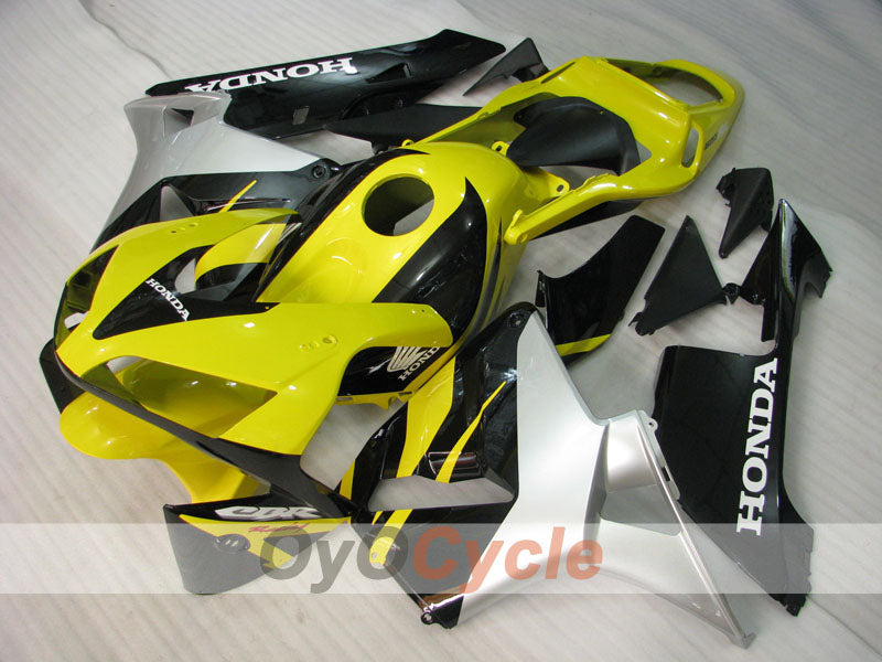 Kit carene stampate a iniezione per CBR600RR 03-04 - Giallo, Nero - Stile originale #OYO87902612 Immagine secondaria del prodotto