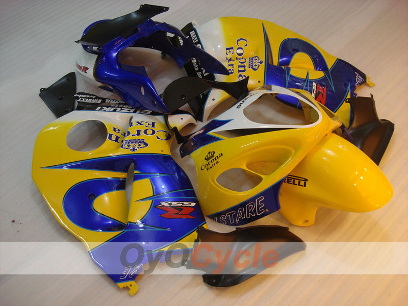 Carenatura a iniezione per GSXR1300 Hayabusa 99-07 - Giallo, Blu - Corona, MOTUL #OYO87902651 Immagine principale del prodotto