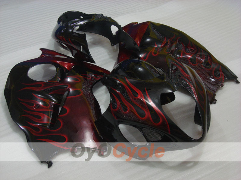 Carenatura a iniezione per GSXR1300 Hayabusa 99-07 - Rosso, Nero - Fiamma #OYO87902664 Immagine principale del prodotto