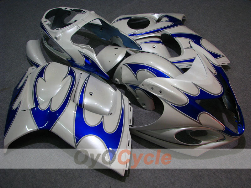 Kit Carene a Iniezione per GSXR1300 Hayabusa 08-20 - Blu, Bianco - Fiamma #OYO87902670 Immagine principale del prodotto
