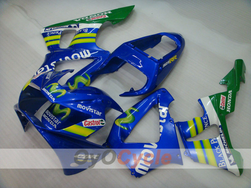 Kit carene stampate a iniezione per CBR900RR 929 00-01 - Giallo, Blu - Movistar #OYO87902710 Immagine secondaria del prodotto