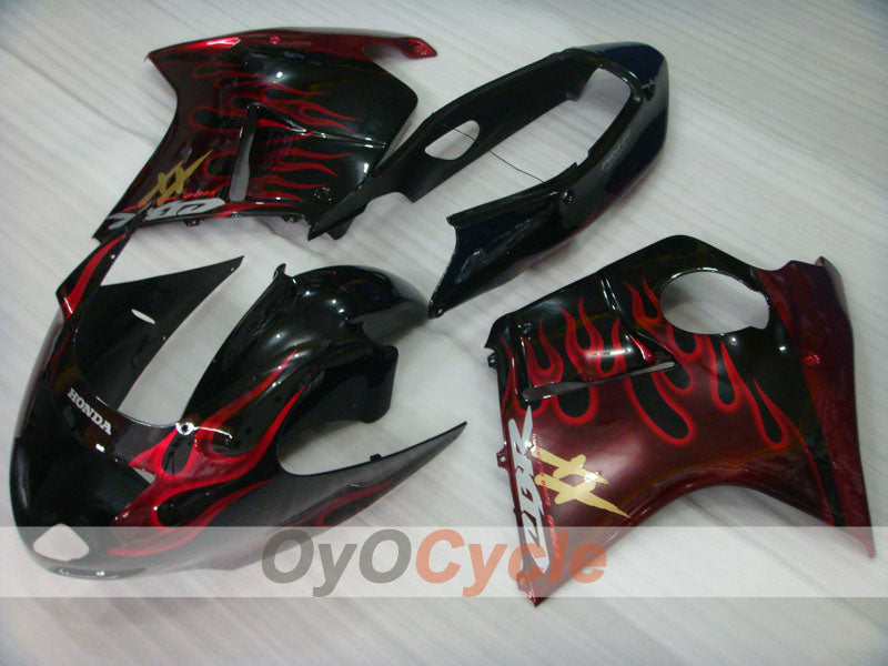 Kit carene stampate a iniezione per CBR1100XX 96-07 - Rosso, Nero - Fiamma #OYO87902798 Immagine secondaria del prodotto