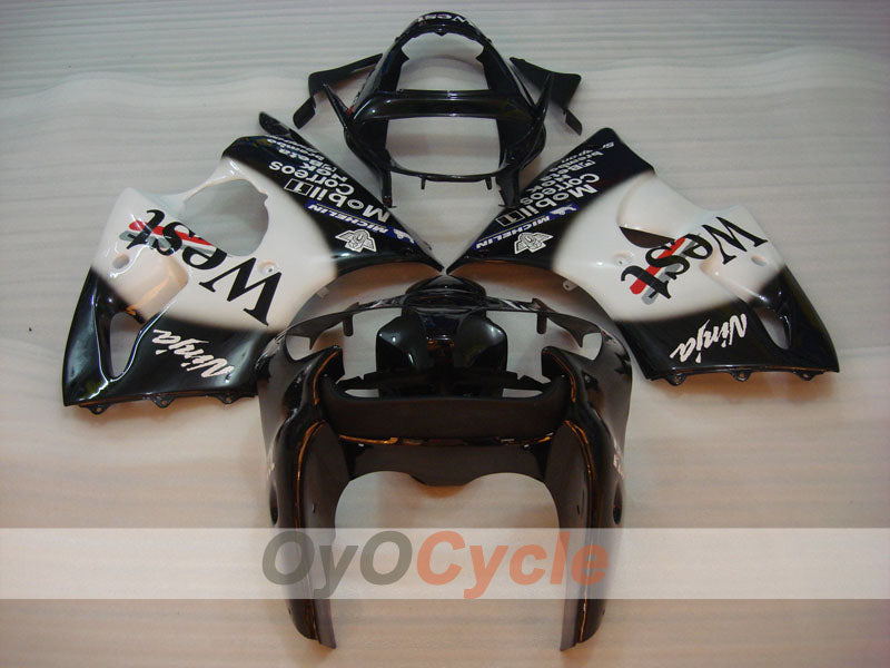 Kit carene stampate a iniezione per NINJA ZX-6R 00-02 - Bianco, Nero - MICHELIN, West #OYO87902818 Immagine secondaria del prodotto