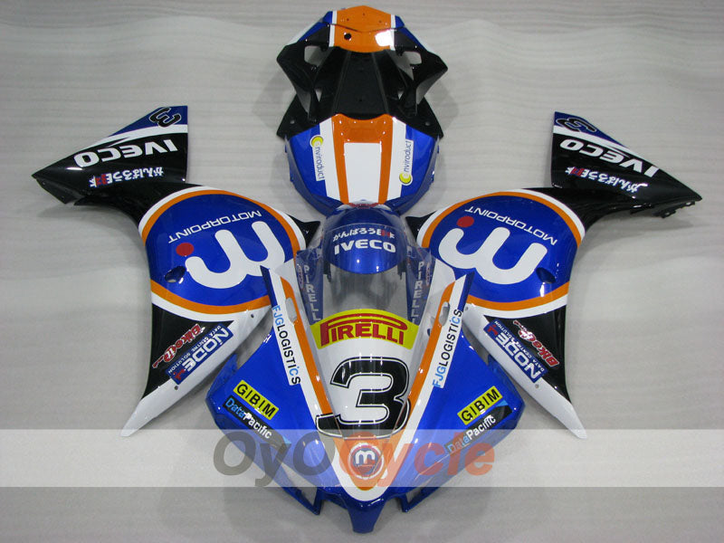 Kit carene a iniezione per YZF-R1 12-14 - Blu, Nero - Stile di fabbrica #OYO87903171