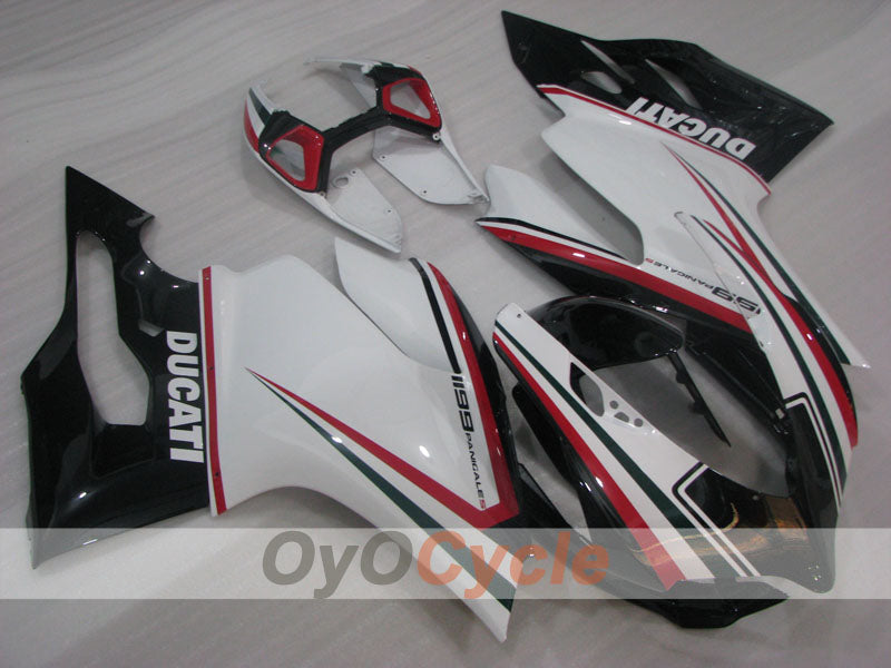 Kit carene a iniezione per Ducati 1199 anni 11-14 - Bianco, Nero - Stile Factory #OYO87903393