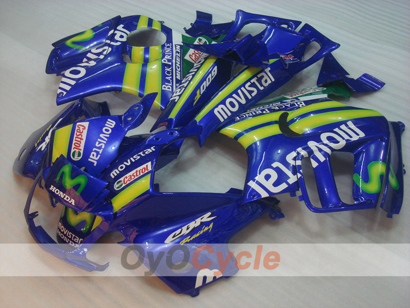 Kit carenatura a iniezione per CBR600F3 del 97-98 - Giallo, Blu - Castrol, Movistar #OYO87900071 Immagine principale del prodotto