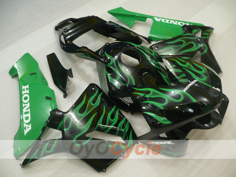 Kit carene a iniezione per CBR600RR anni 03-04 - Verde, Nero - Fiamma #OYO87904889 Immagine principale del prodotto