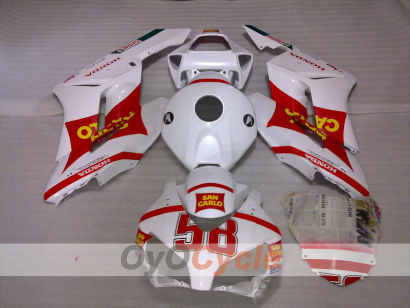 Kit carene a iniezione per CBR1000RR 04-05 - Rosso, Bianco - San Carlo #OYO87904944 Immagine secondaria del prodotto