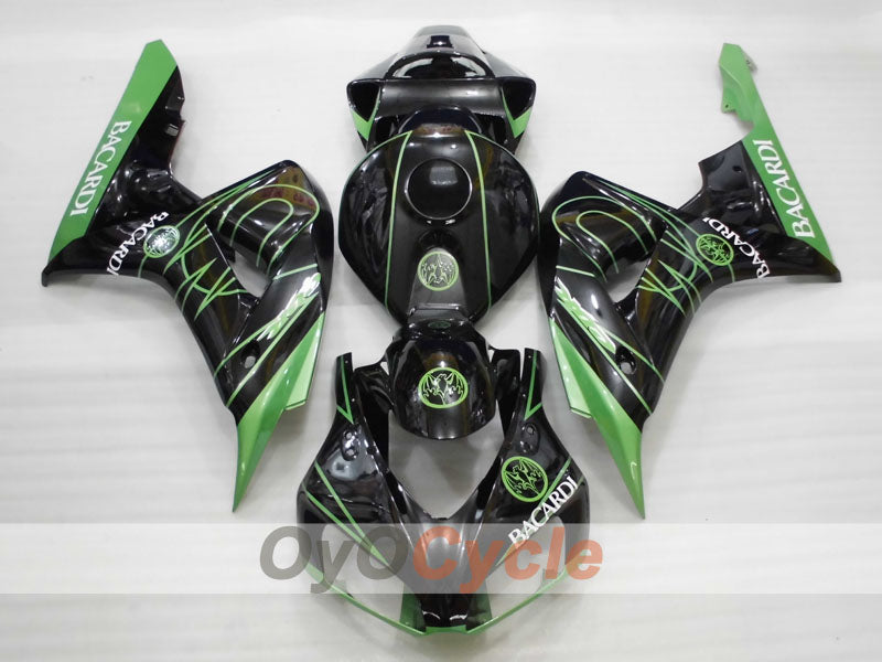 Kit carene a iniezione per CBR1000RR 06-07 - Verde, Nero - BACARDI #OYO87904974 Immagine secondaria del prodotto