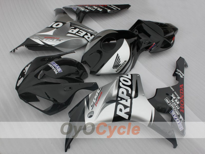 Carene a iniezione per CBR1000RR 06-07 - Nero, Argento - Repsol #OYO87904977 Immagine secondaria del prodotto