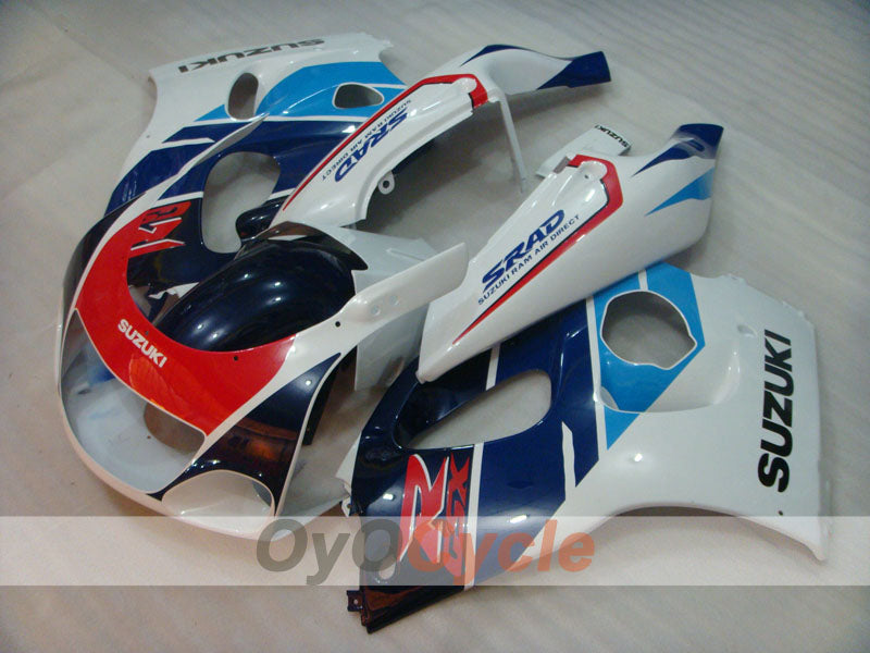 Kit carene per Suzuki GSXR750 del 96-99 - Blu, Bianco - Stile Fabbrica #OYO87905072 Immagine secondaria del prodotto