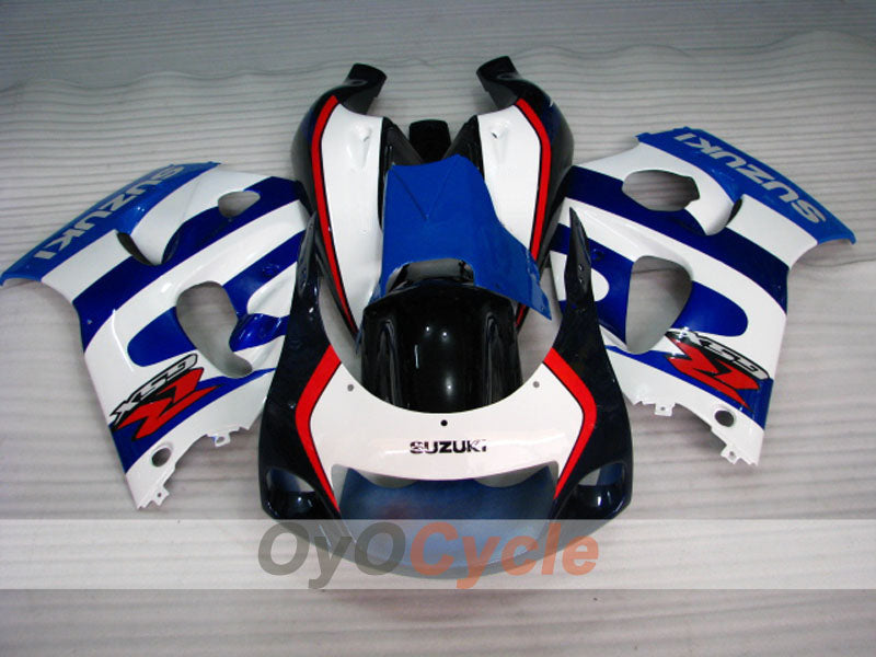 Kit carene per Suzuki GSXR750 del 96-99 - Blu, Bianco - Stile Fabbrica #OYO87905073 Immagine secondaria del prodotto