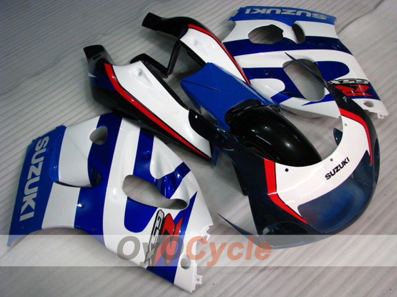Kit carene per Suzuki GSXR750 del 96-99 - Blu, Bianco - Stile Fabbrica #OYO87905073 Immagine principale del prodotto