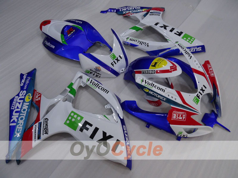 Kit carene a iniezione per GSX R600 06-07 - Blu, Bianco - MOTOREX #OYO87905304 Immagine principale del prodotto