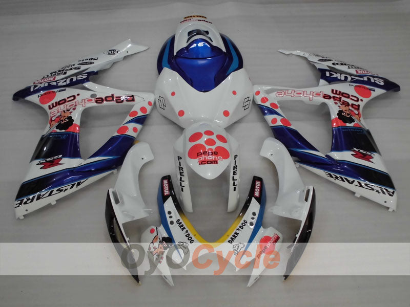 Kit carene a iniezione per GSX R750 anni 06-07 - Blu, Bianco - MOTUL #OYO87905352 Immagine secondaria del prodotto