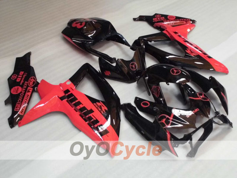 Kit carene a iniezione per GSX R750 08-10 - Rosso, Nero - Jordan #OYO87905426 Immagine principale del prodotto
