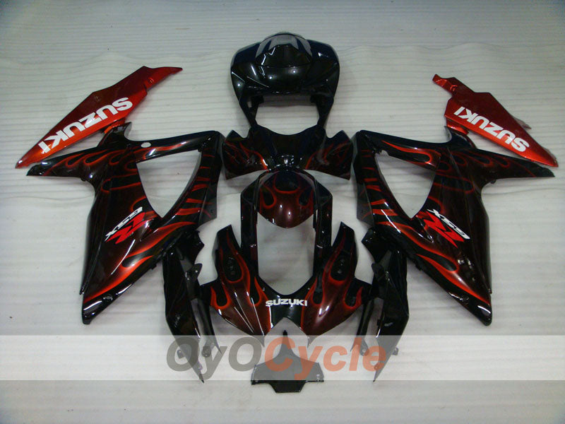 Kit carene ad iniezione per GSX R750 08-10 - Rosso, Nero - Fiamma #OYO87905428 Immagine secondaria del prodotto