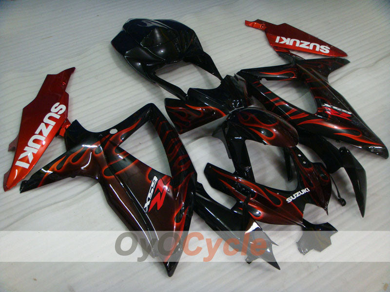 Kit carene ad iniezione per GSX R750 08-10 - Rosso, Nero - Fiamma #OYO87905428 Immagine principale del prodotto