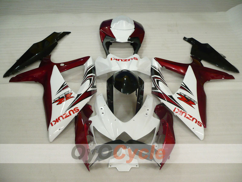 Kit carene a iniezione per GSX R600 08-10 - Colore Rosso Vino, Bianco - Stile Factory #OYO87905393 Immagine secondaria del prodotto