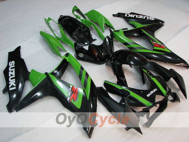 Kit carene a iniezione per GSX R750 anni 08-10 - Verde, Nero - Stile di Fabbrica #OYO87905448 Immagine principale del prodotto