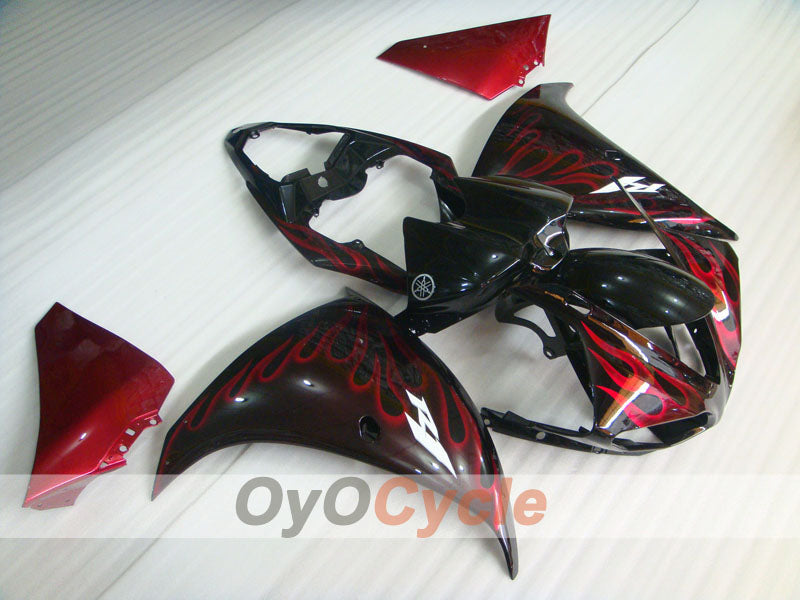 Carenatura a iniezione per YZF-R1 09-11 - Rosso, Nero - Fiamma #OYO87905723 Immagine principale del prodotto