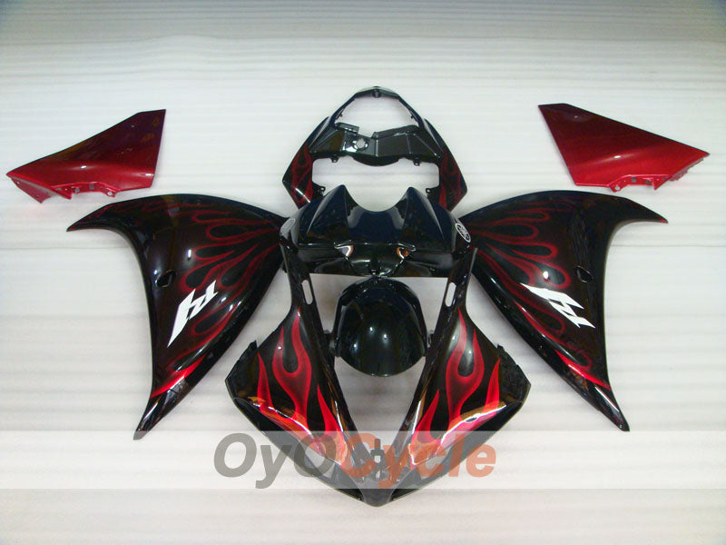 Carenatura a iniezione per YZF-R1 09-11 - Rosso, Nero - Fiamma #OYO87905723 Immagine secondaria del prodotto