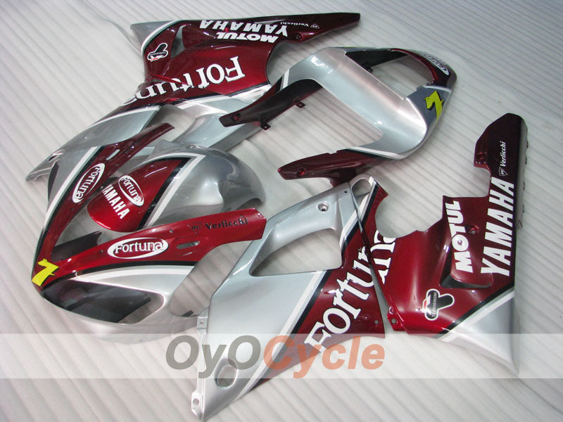 Kit carenatura a iniezione per YZF-R1 00-01 - Rosso, Argento - Fortuna #OYO87905742 Immagine secondaria del prodotto