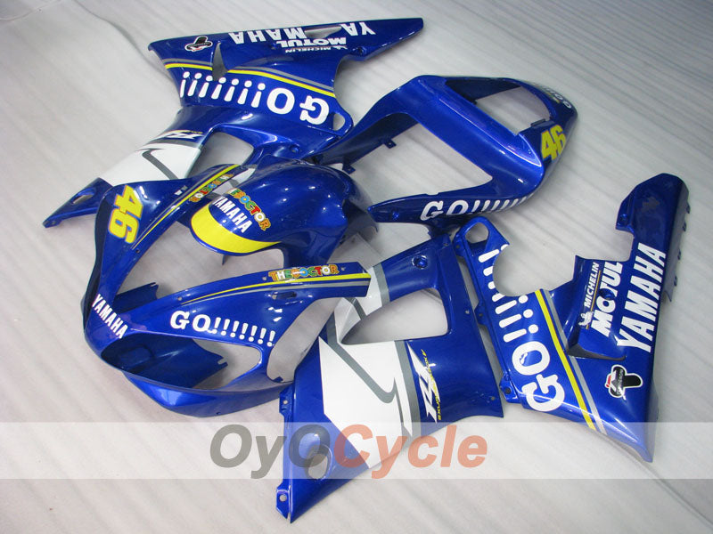 Kit carene a iniezione per YZF-R1 00-01 - Blu, Bianco - GO!!!!!!!, MOTUL #OYO87905743 Immagine secondaria del prodotto