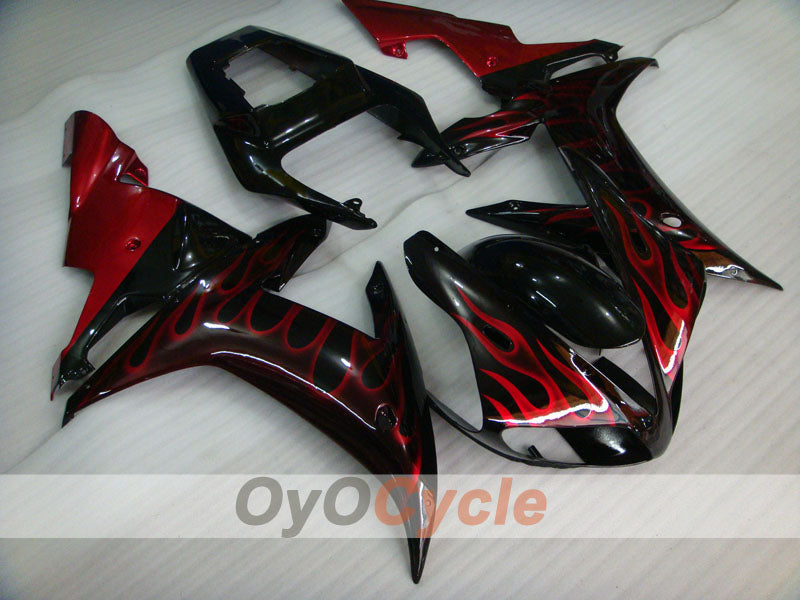 Kit carene a iniezione per YZF-R1 02-03 - Rosso, nero - Fiamma #OYO87905765 Immagine principale del prodotto