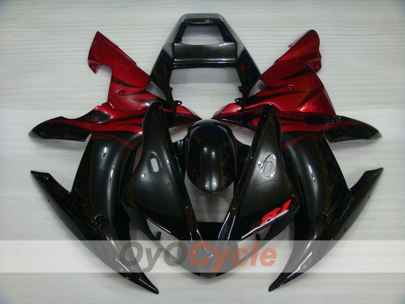 Carene a iniezione per YZF-R1 02-03 - Rosso, Nero - Fiamma #OYO87905766 Immagine secondaria del prodotto