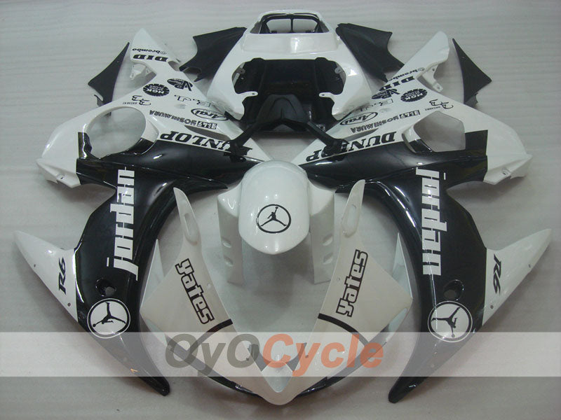 Kit carene a iniezione per YZF-R6 05 - Bianco, Nero - Jordan #OYO87905838 Immagine secondaria del prodotto