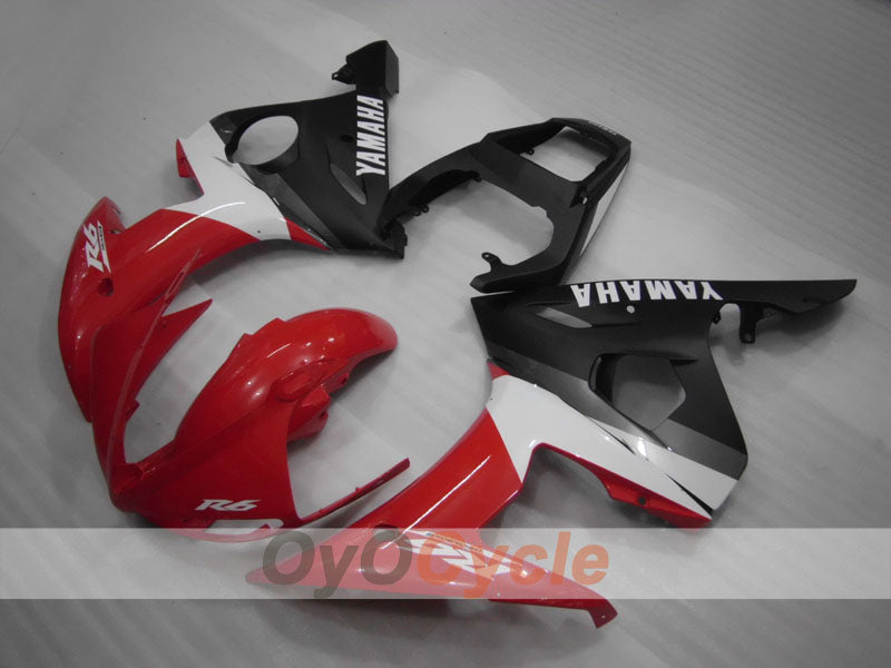 Kit Carene a Iniezione per YZF-R6 05 - Rosso, Bianco, Nero - Stile di Fabbrica #OYO87905843 Immagine secondaria del prodotto