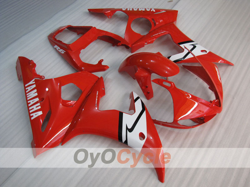 Kit carene stampate a iniezione per YZF-R6 03-04 - Rosso, Bianco - Stile originale #OYO87905802 Immagine principale del prodotto