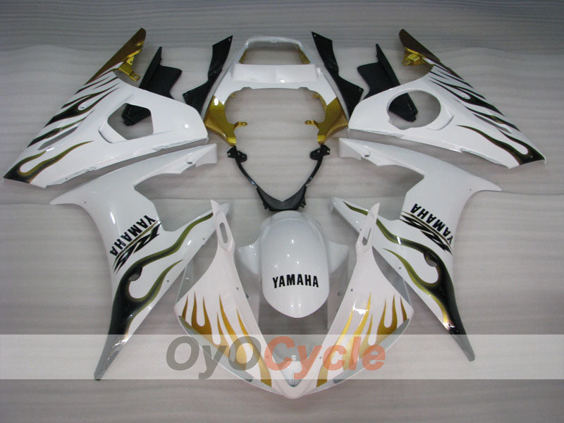 Kit Carenatura a Iniezione per YZF-R6 05 - Bianco, Oro - Stile Originale, Personalizza #OYO87905849 Immagine secondaria del prodotto