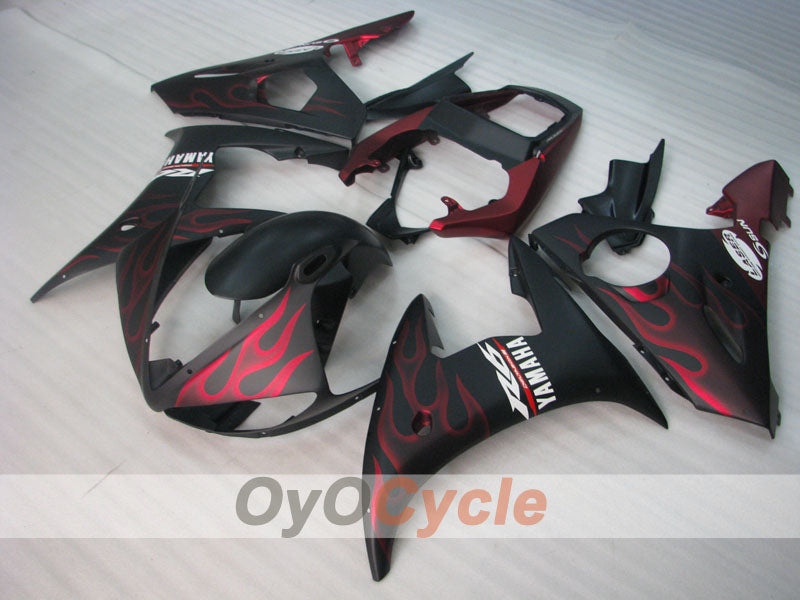Kit carenatura a iniezione per YZF-R6 05 - Rosso, Nero, Opaco - Fiamma #OYO87905856 Immagine secondaria del prodotto