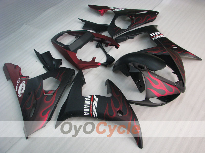 Kit carenatura a iniezione per YZF-R6 05 - Rosso, Nero, Opaco - Fiamma #OYO87905856 Immagine principale del prodotto